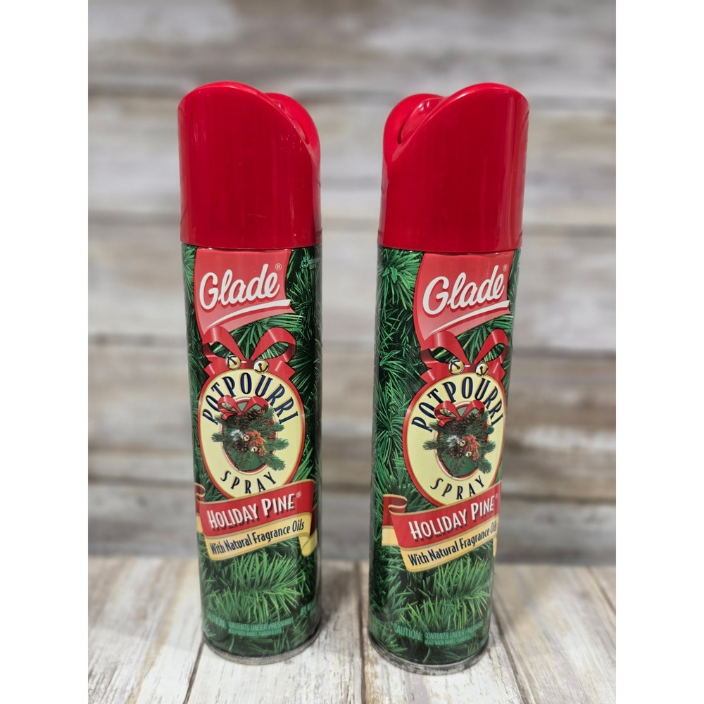 Glade Potpourri Spray Holiday Pine Natural Fragrance‎ Oils 2 Pack Set
